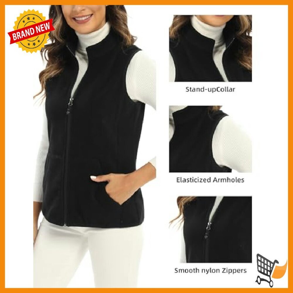 Lightweight Fleece Vest with 6 Pockets for Work & Outdoor Layering - Picture 5 of 8